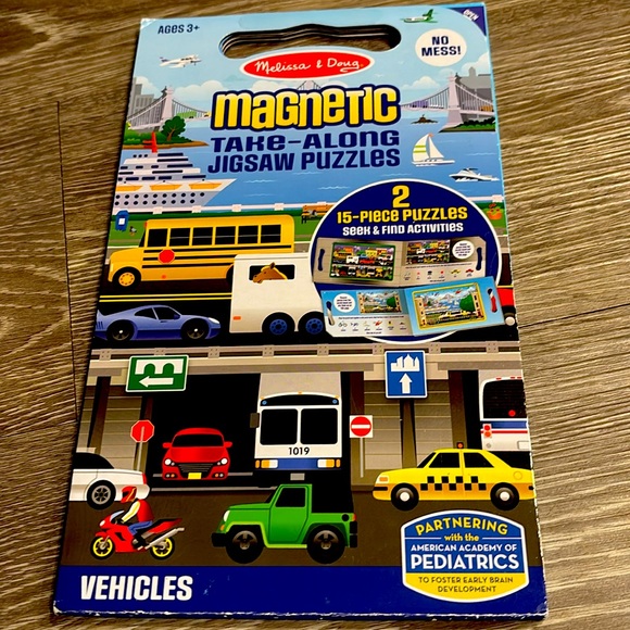 Bundle Melissa & Doug magnetic take-along travel puzzles - 2 farm + 2 vehicle - Picture 8 of 13